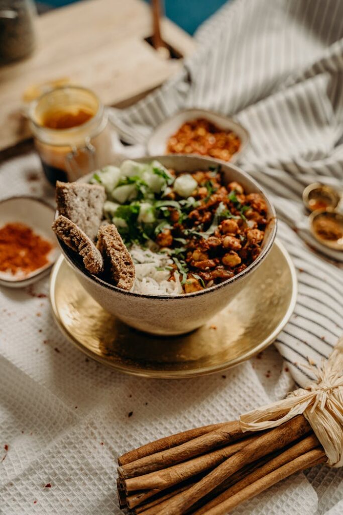 Free stock photo of bowl, breakfast, chickpeas